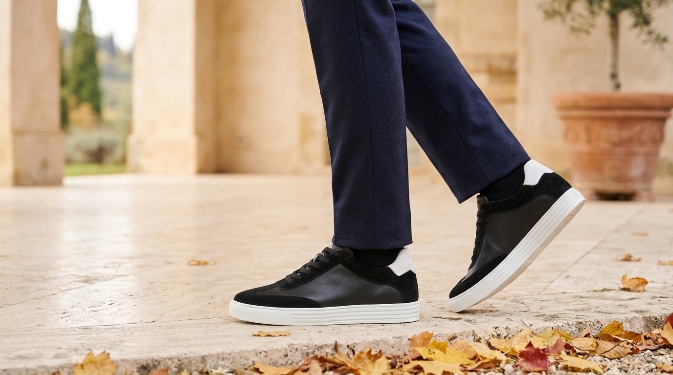 Treviso Elevating Sneakers Black +2.4"