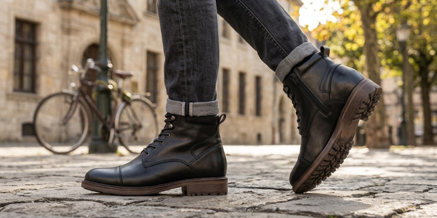Alba Black Lift Ankle Boots +3.4''