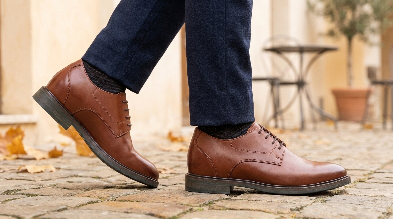 Palau brown lift shoes +3.0''
